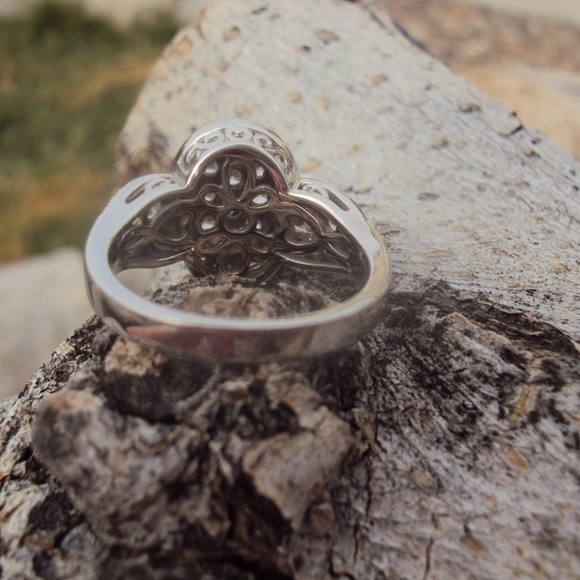 QVC 1.10ct Diamonique Sterling Silver Ring by IMENA Sz 8 NWOT - Picture 7 of 9